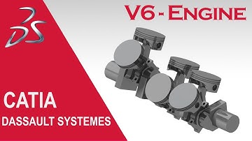 Design V6-Engine in Catia