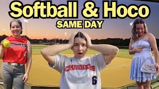 Mic'd up softball AND Homecoming in the same day!