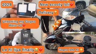 Unboxing My Gopro HERO-12🔥 Motovlogs😈New Scooty leli😍#unboxing #delivery #toys #gopro