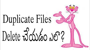 How To Find And Remove Duplicate Files || Telugu || NishanthKumar TheGreat