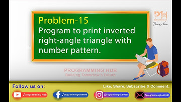 Program to print inverted right-angle triangle with number pattern.
