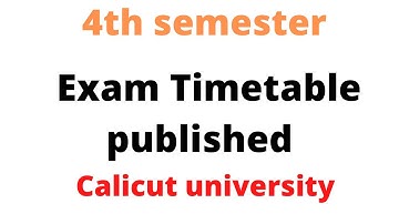 4th semester exam timetable published BA BSW regular/ supplementary /Improvement examination 2019&20