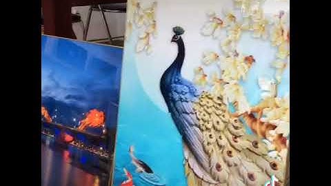 Tranh tráng gương pha lê siêu hot tại Du Mục Art