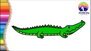 How to draw a alligator for kids|crocodile drawing Easy drawing |Step by step#kinderjoyart#alligator
