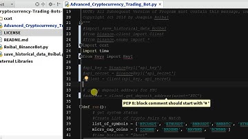 Import CCXT -  Python Binance Crypto Trading Bot - Chapter 5.2