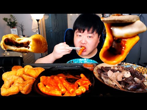 [MUKBANG]시장표 떡볶이+찹쌀순대+도너츠 먹방
