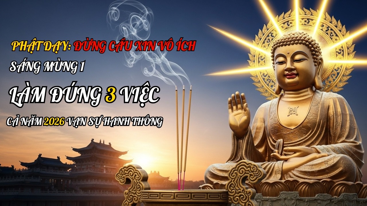 Phật Dạy: Làm 3 Việc Này Sáng Mùng 1 – Năm 2026 Phước Báu Cuồn Cuộn, Vạn Sự Hanh Thông