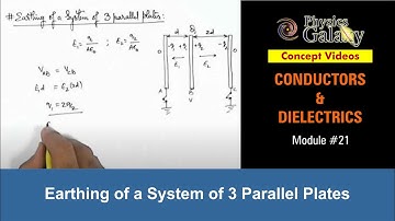 Class 12 Physics | Conductors & Dielectrics | #21 Earthing of 3 Parallel Plates | by Ashish Arora