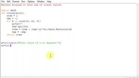 Python Program to find sum of cosine series