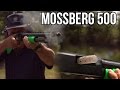 Mossberg 500 pump action shotgun- fast shooting and review with Jerry Miculek