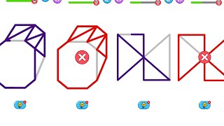 Single Line Draw Game | Single Line Gameplay level 1-50 Solve Tricky Challenge! #technohackzgames  screenshot 1