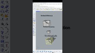 [Rhino Tutorial] BooleanDifference& BooleanIntersection&BooleanSplit
