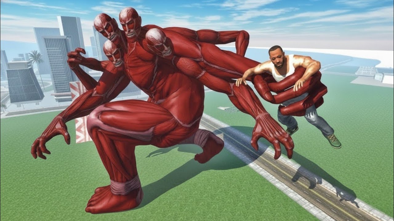 Franklin Found Giant Colossal Titan In Indian Bike Driving 3d 😱