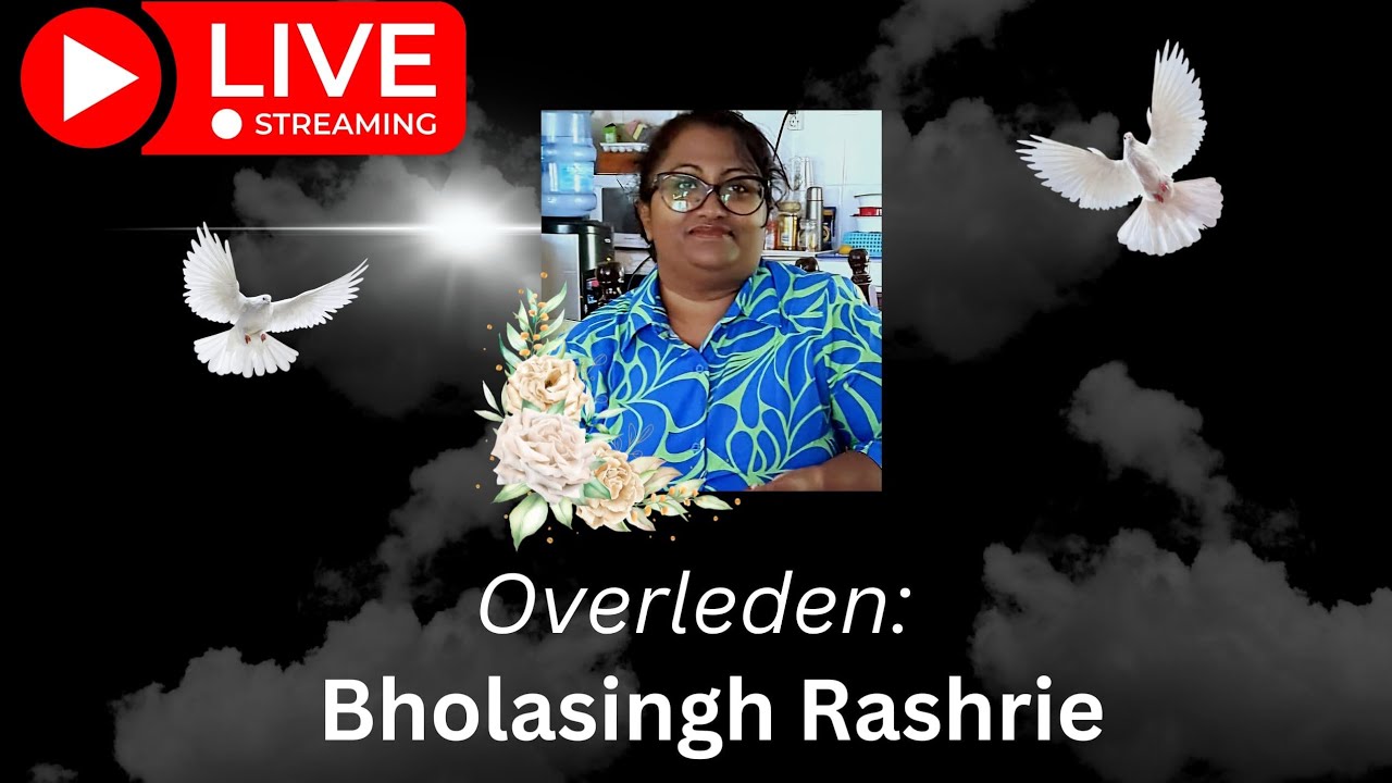 🔴Livestreaming🔴  Begrafenis Van Bholasingh Rashrie. Reacties? Bel/App 8888900