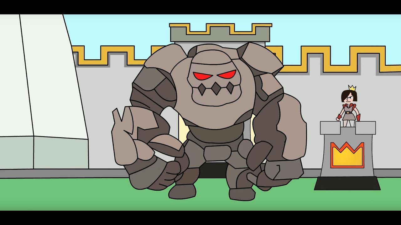 Clash Royale X Minecraft Animation-Golem  FunnyCat.TV
