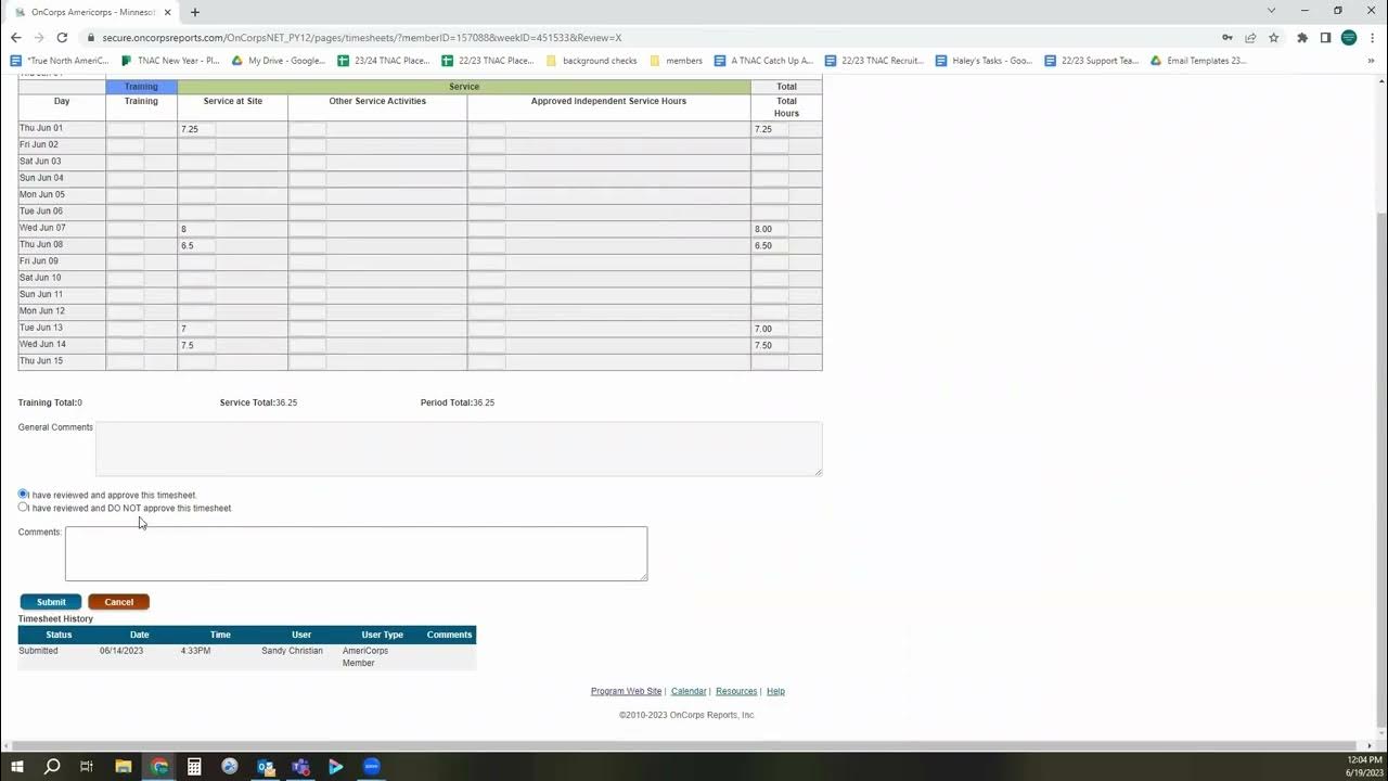 How to approve member timesheets in OnCorps YouTube