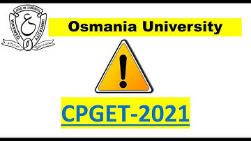 OU CPGET-2021 Web Options Last Date || OU FAST UPDATES.COM