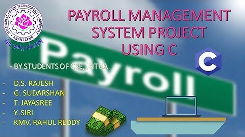 PayRoll Management System Project in C Programming Language | JNTUACEA