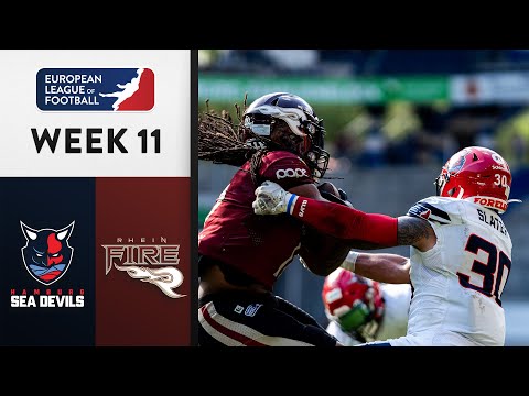 Hamburg Sea Devils @ Rhein Fire Highlights | Week 11 | Season 2023