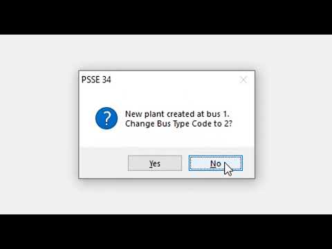 Defining Generator in PSSE