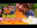 10 BUNGKUS MIE GORENG EXTRA PEDAS‼️BONCABE LEVEL 100 RASANYA MAKNYUS | MUKBANG ASMR