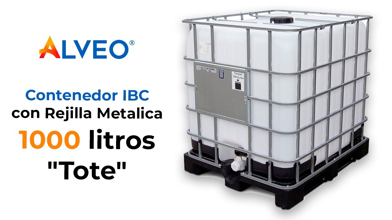 Contenedor IBC con Rejilla Metalica 1000 litros Tote 