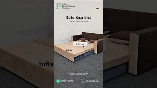 Luxury Upholstered Queen Size Sofa Cum Bed | Modern Space Saving Sofa Bed Design #sofabed