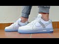 air force 1 react white ice on feet