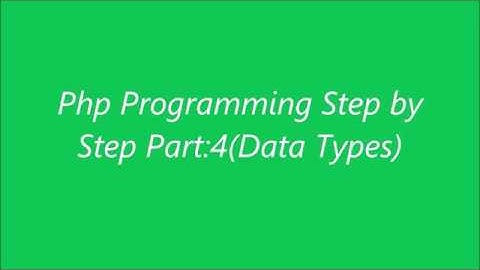 Php Programming (Data Types) Tutorial Bangla