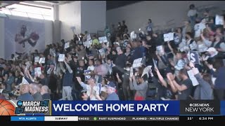 Hero's welcome for Saint Peter's University men's basketball team