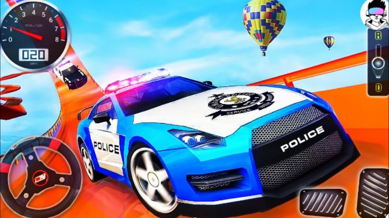 Police Car Driving Stunts Racing - Impossible Ramp Car Simulator - Android Gameplay