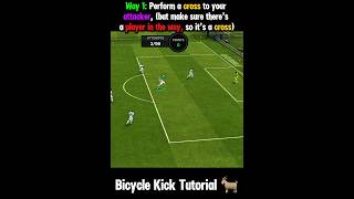 Fc Mobile Bicycle Kick Tutorial💙🚲 |  #fifamobile #fifa #viral #football #tutorial #bicyclekick #fyp