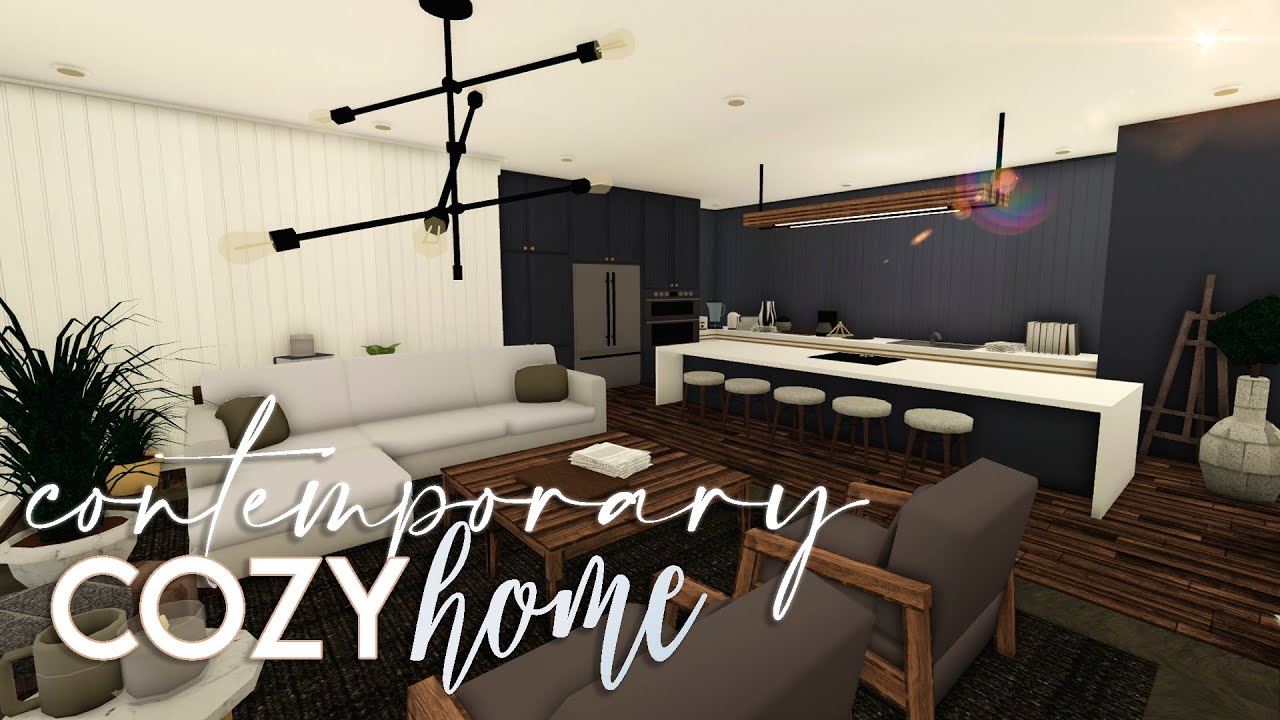 Bloxburg | Contemporary Cozy Home | 290k | House Build - YouTube