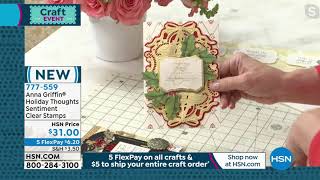 Anna Griffin Holiday Thoughts Sentiment Clear Stamps