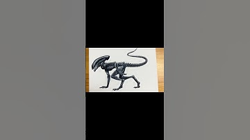 Draw Xenomorph like THIS! Here’s a quick look at my drawing process! #xenomorph  #arttimelapse