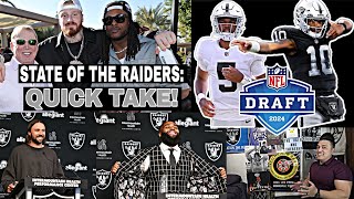 Raiders Quick Take: NFL Draft 2024 (Jayden Dainels) , Minshew , Wilkins , Adams , Crosby AND MORE!