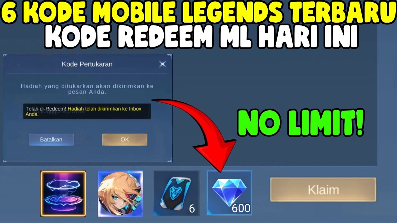 6 KODE REDEEM MOBILE LEGENDS TERBARU HARI INI KLAIM SKIN GRATIS | CARA ...