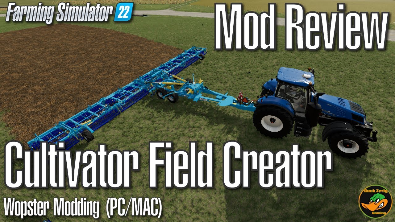FS22 Mod Review Cultivator Field Creation Wopster Modding YouTube