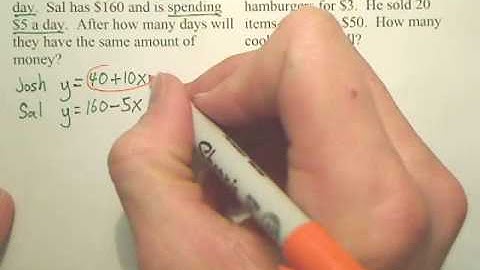 Algebra 1 - 6.5a Applying Systems