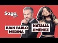 #SagaLive Natalia Jiménez y Juan Pablo Medina con Adela Micha.