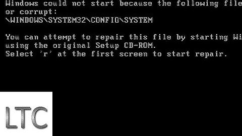 Windows Server: \CONFIG\SYSTEM missing or corrupt
