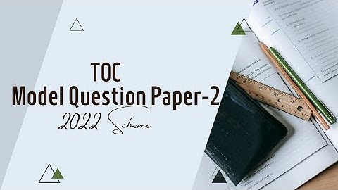 BCS503 Theory of computaion VTU  model question paper solution -2