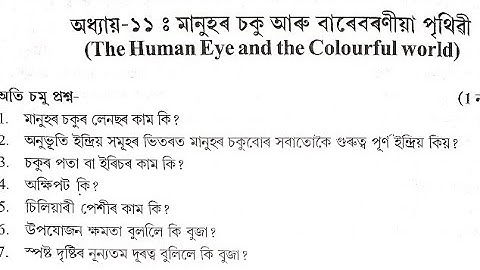 HSLC 2023 General Science Chapter 11 all important MCQ questions and answers for HSLC 2023.