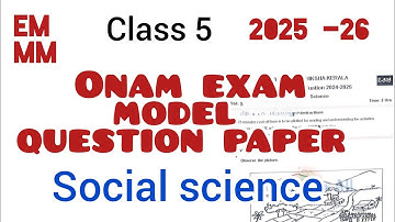 Class 5 Onam exam model Question paper - Social science 