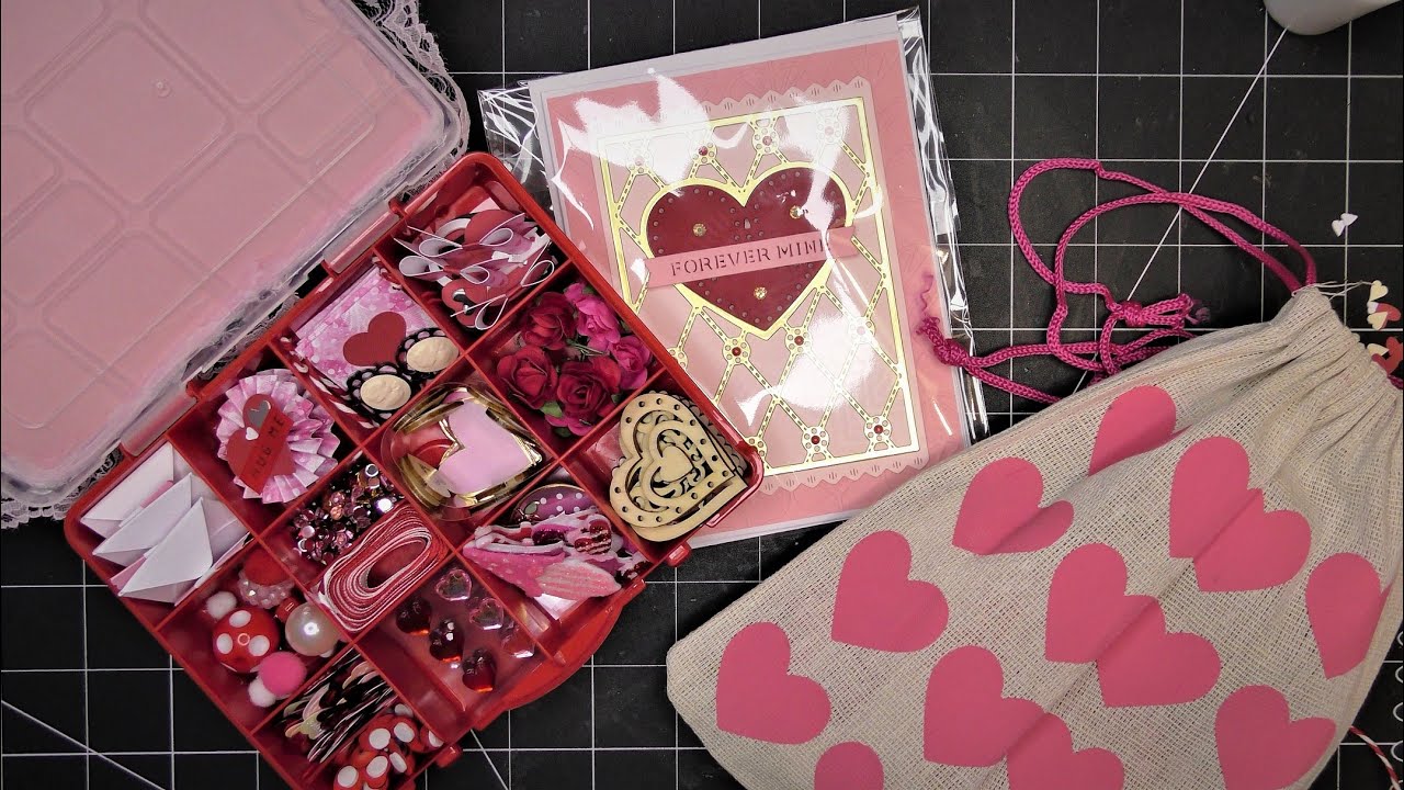 My Happy Valentine Altered Embellishment Case, Card & Treat Swap