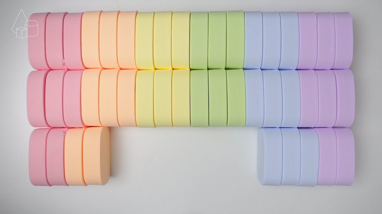 ASMR | Baking Soda Stack Crushes – 🌈 Rainbow Relax & Enjoy