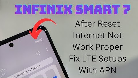 Infinix Smart 7 4G Speed Not Work | Internet Settings