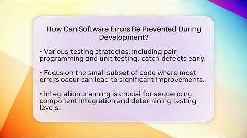 How Can Software Errors Be Prevented During Development? | Learn To Troubleshoot News