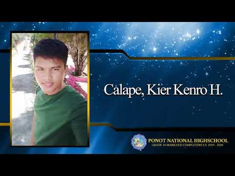 Ponot National High School Grade 10 Virtual Graduation