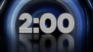 Groovy neon 2 Minute Retro Disco Spiral Countdown Timer